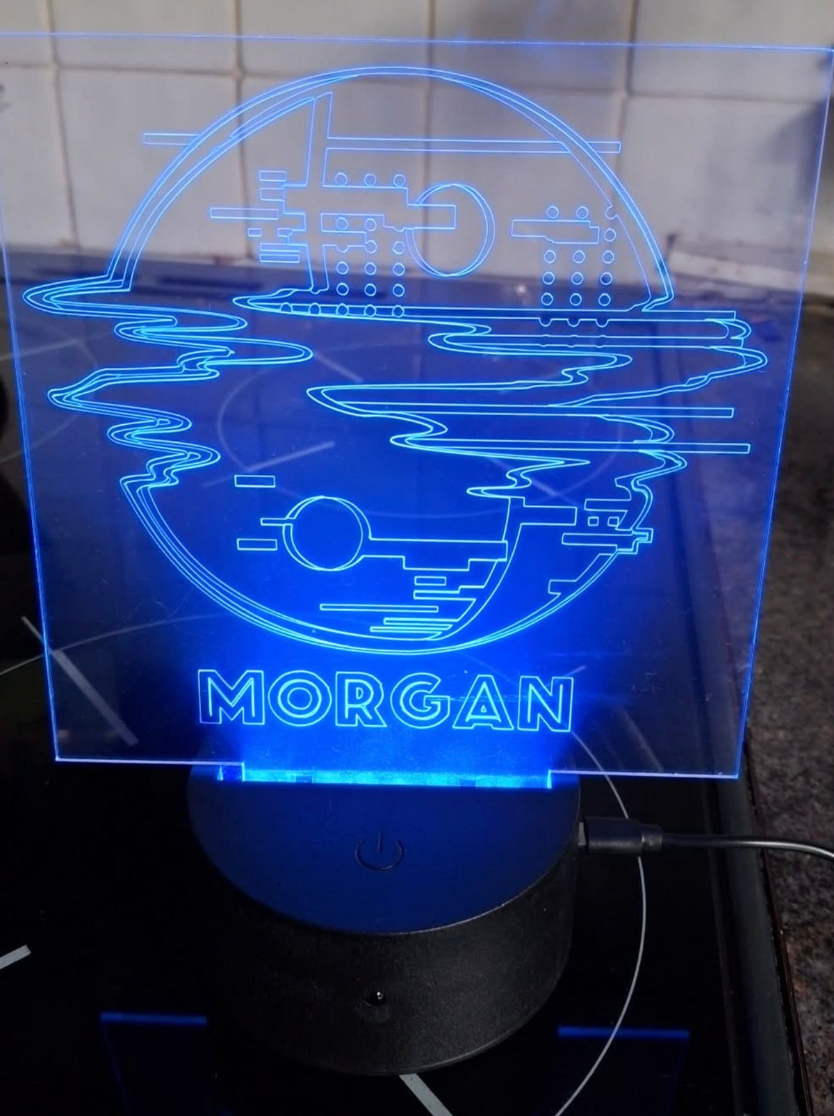 Personalised Engraved Acrylic LED Light